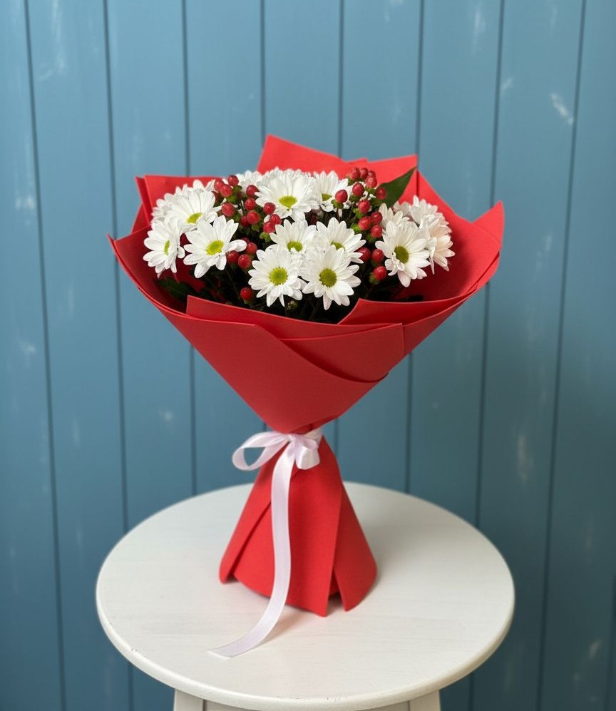 Букет цветов из: Хризантемы в Верхопенье