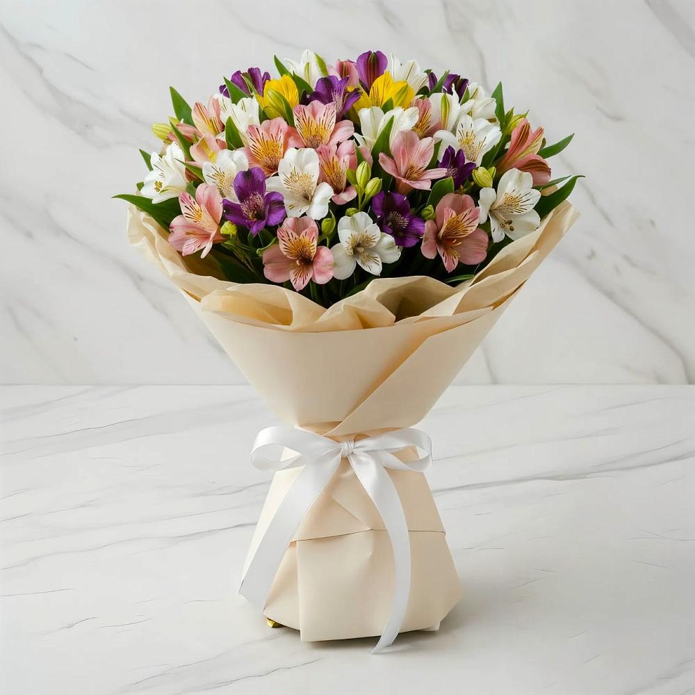 Букет цветов из: Альстромерии в Верхопенье